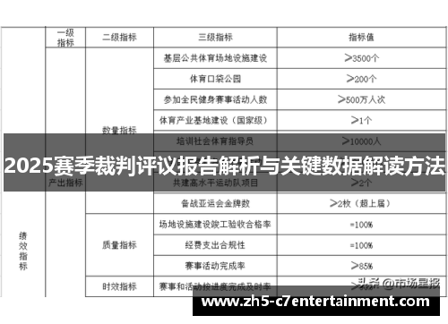 2025赛季裁判评议报告解析与关键数据解读方法